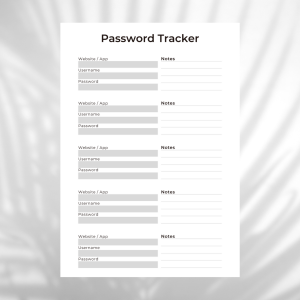 password tracker