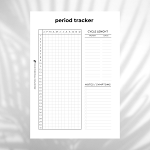 Period tracker insert
