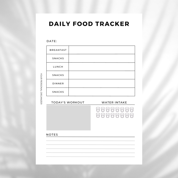 Daily food tracker