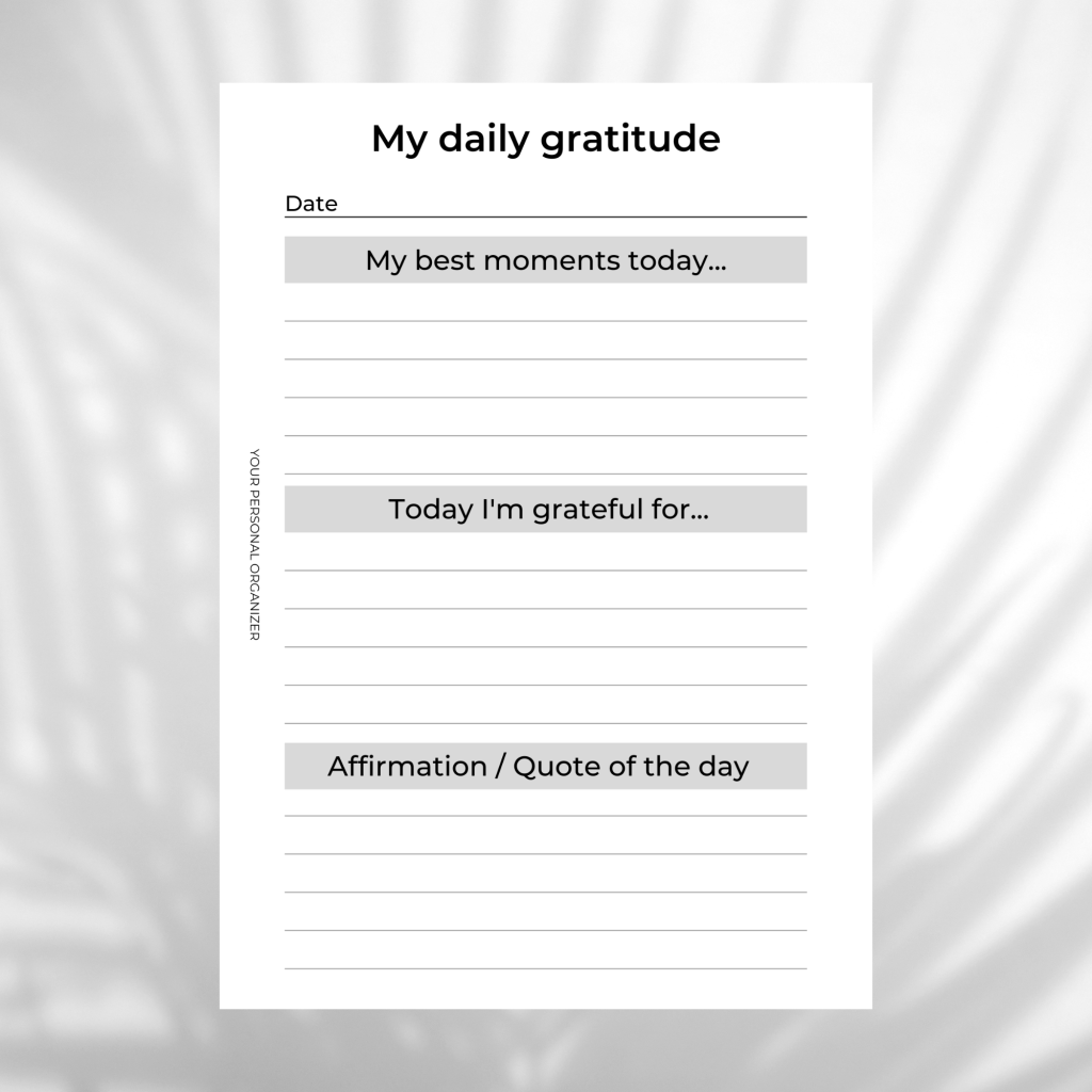 My daily gratitude